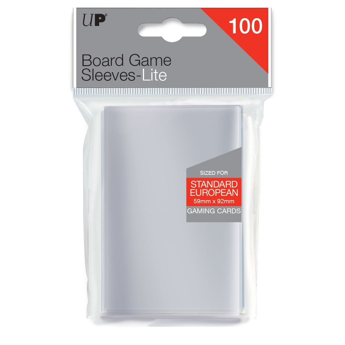 Ultra Pro UP85944 Standard European Lite Board Game Sleeves 100-Piece Set 59mm x 92mm