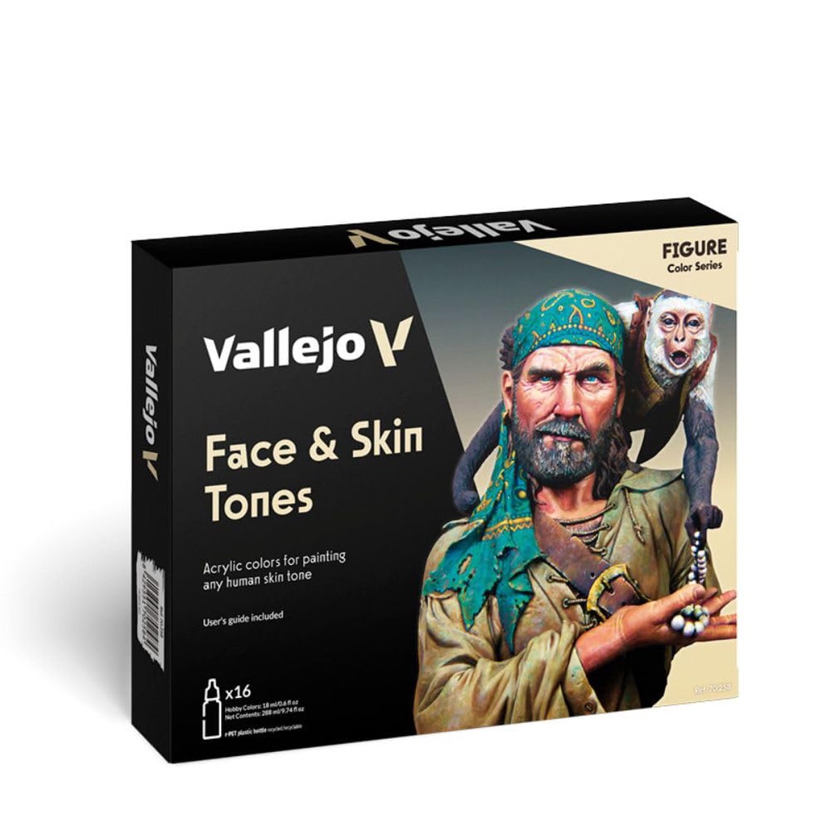 Vallejo Model Colour Face and Skin Tones Old Formulation 16-Colour Set