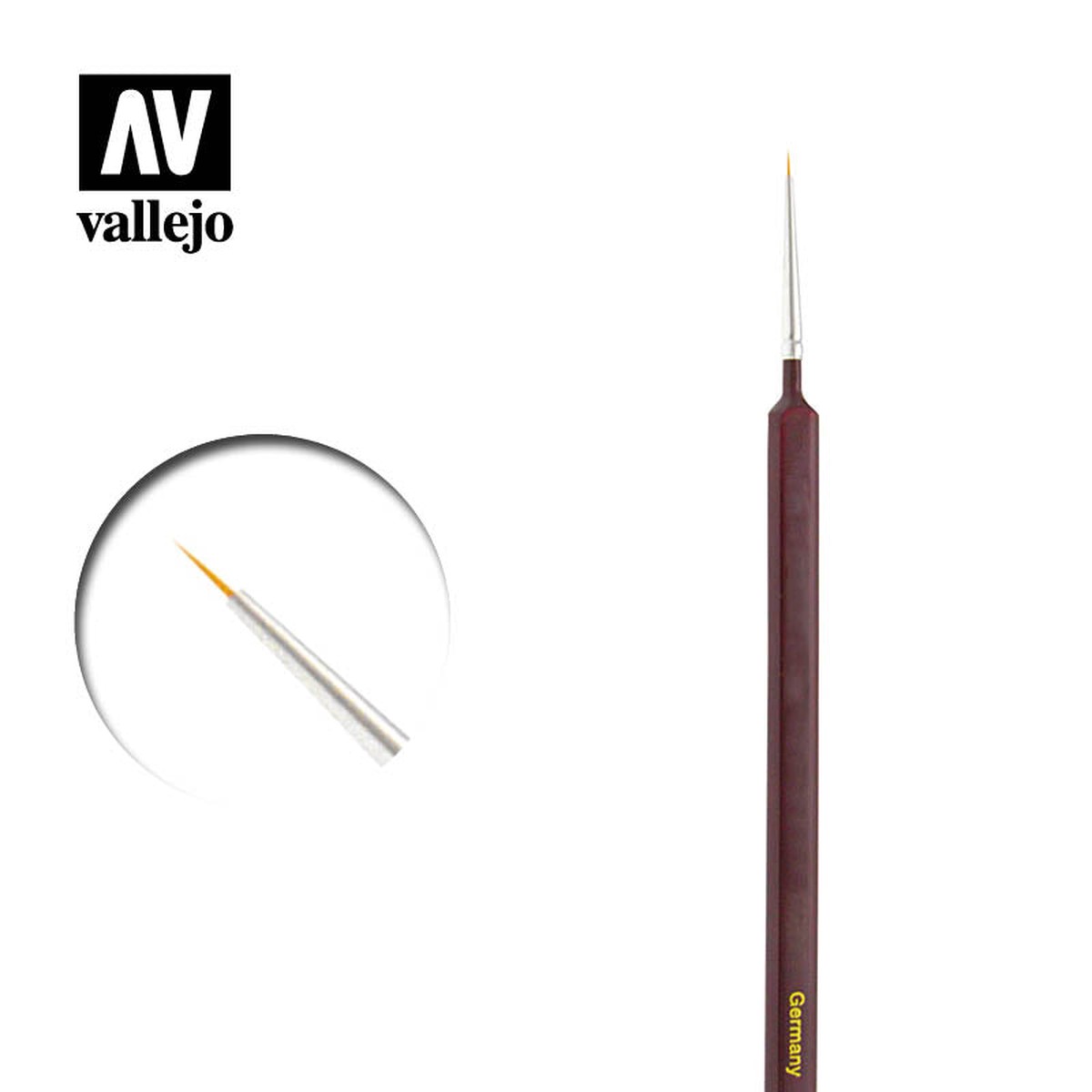 Vallejo Precision Round Synthetic Brush with Triangular Handle No. 3
