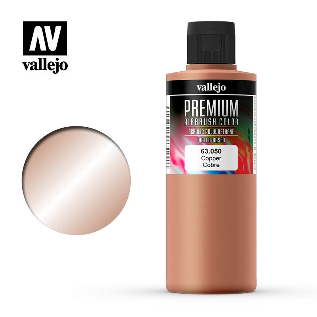 Vallejo Premium Airbrush Colour 200ml - Pearl and Metallics Copper