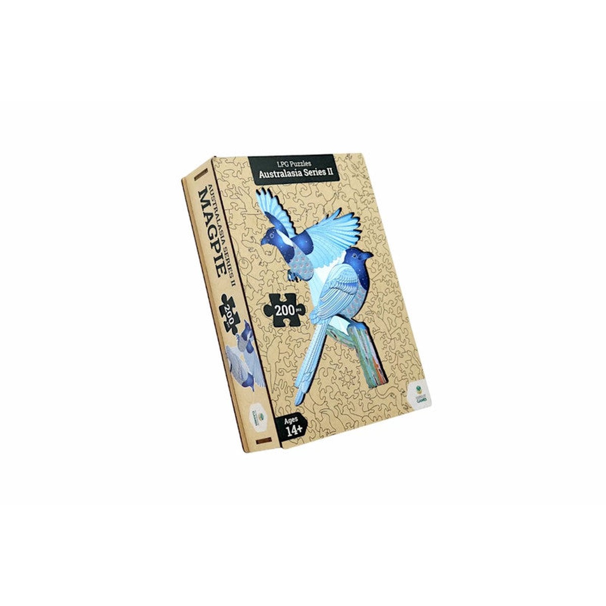 Let's Play Games Puzzles Wooden Oceania Animals Series 2 Magpie - 200 piece Puzzle
