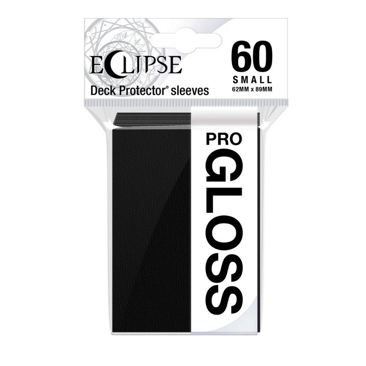 Ultra Pro - UP15625 Eclipse Gloss Small Deck Protector Sleeves 60-Pack - Jet Black