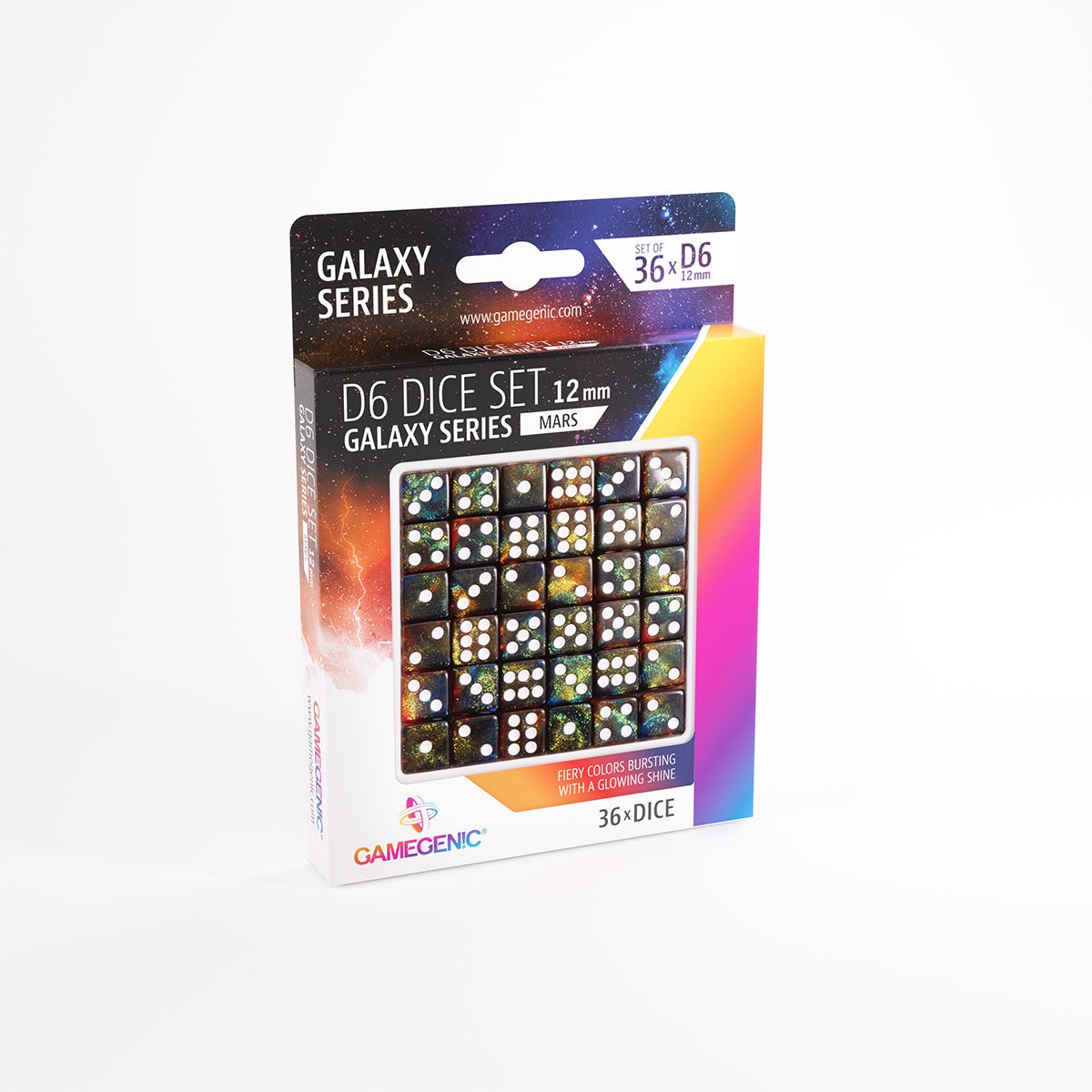 Gamegenic - Galaxy Series 12mm D6 Dice 36-Piece Set - Mars