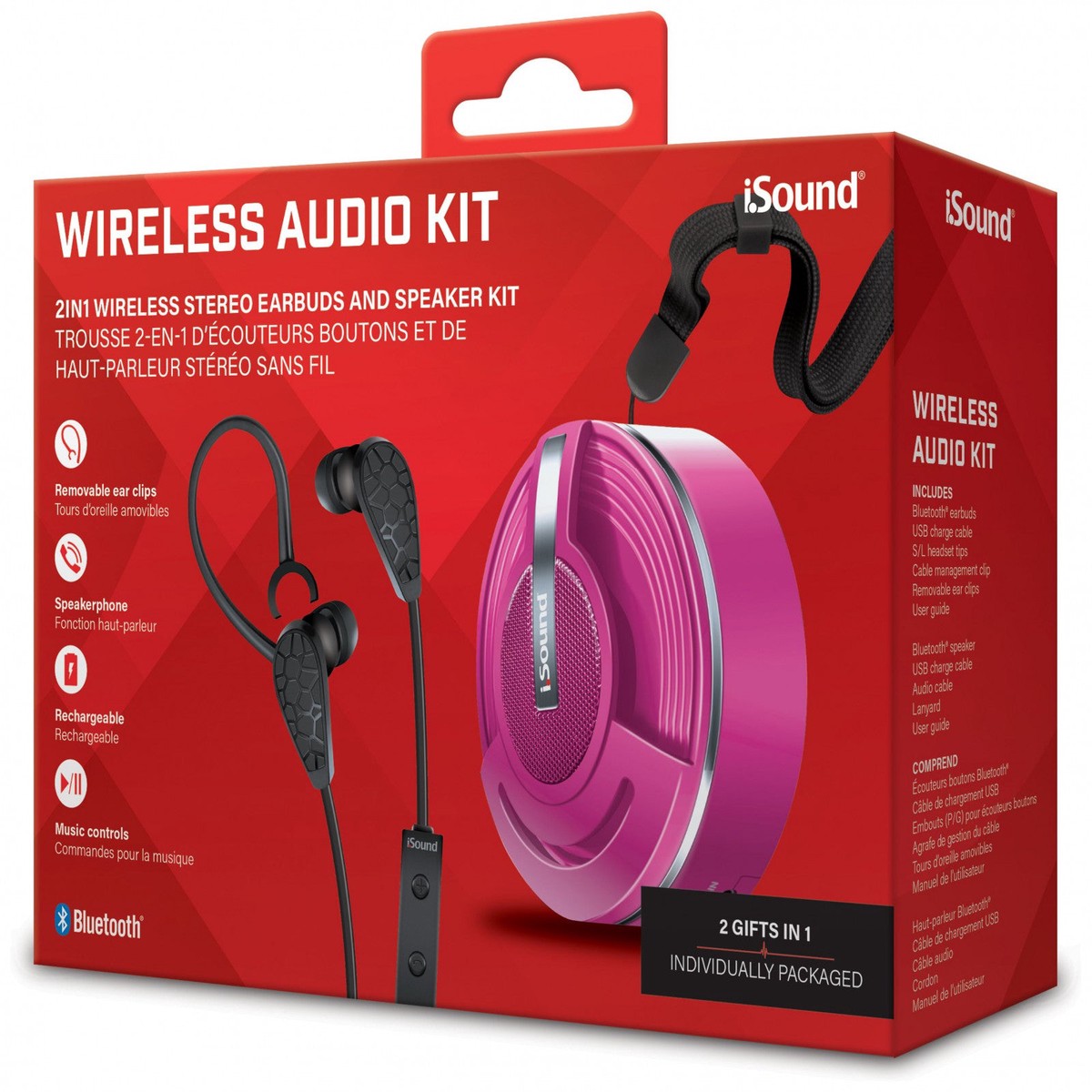 iSound - Bluetooth Wireless Audio Kit - Pink