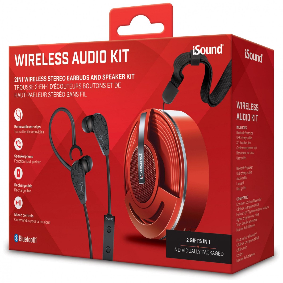 iSound - Bluetooth Wireless Audio Kit - Red