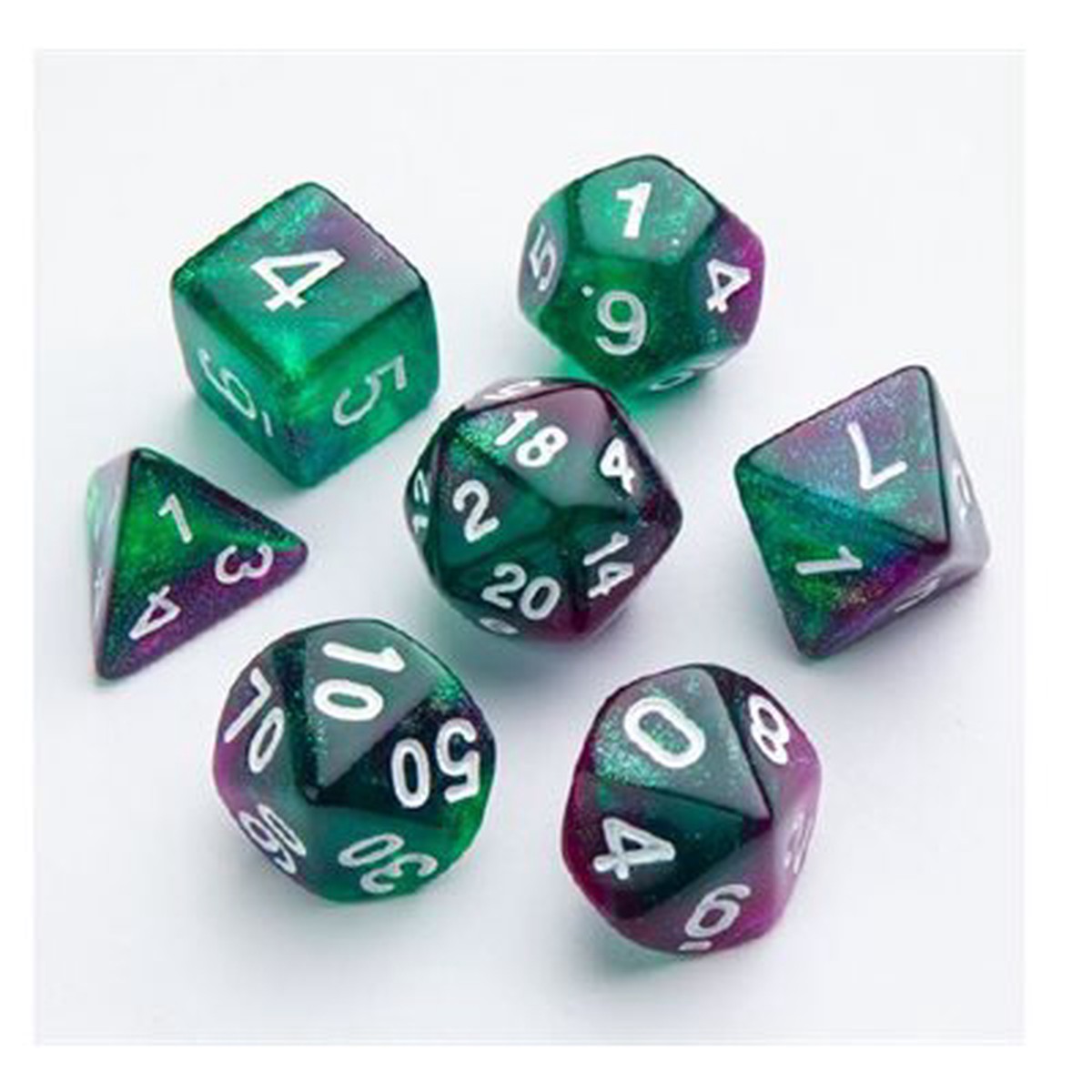 Gamegenic Galaxy Series - Aurora - RPG Dice Set (7 Dice Set)