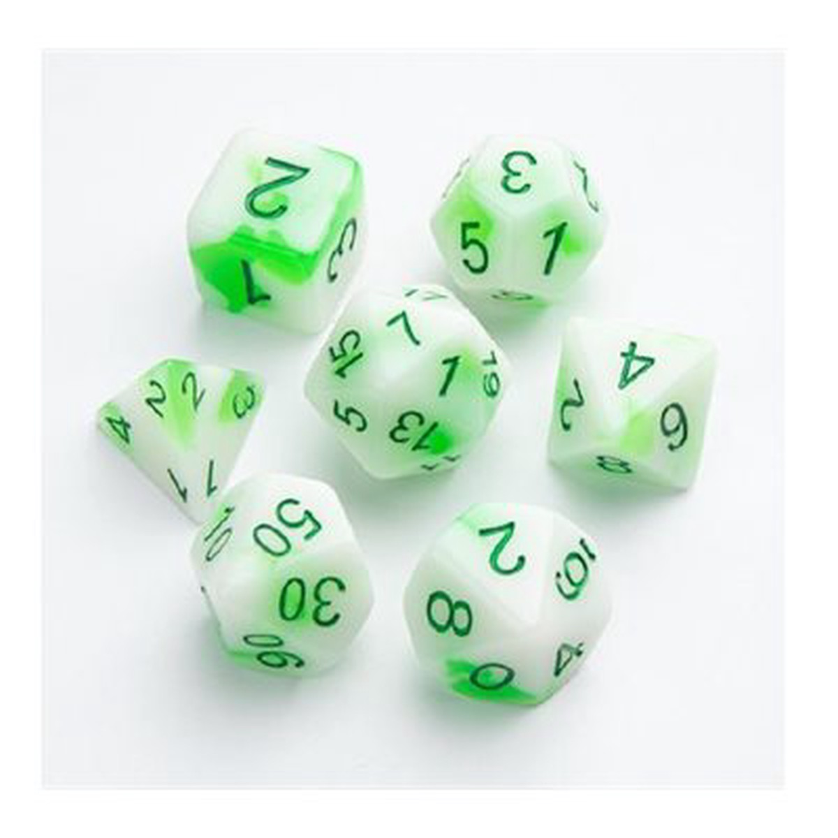 Gamegenic Glow Series - Venom Stones - RPG Dice Set (7 Die Set)
