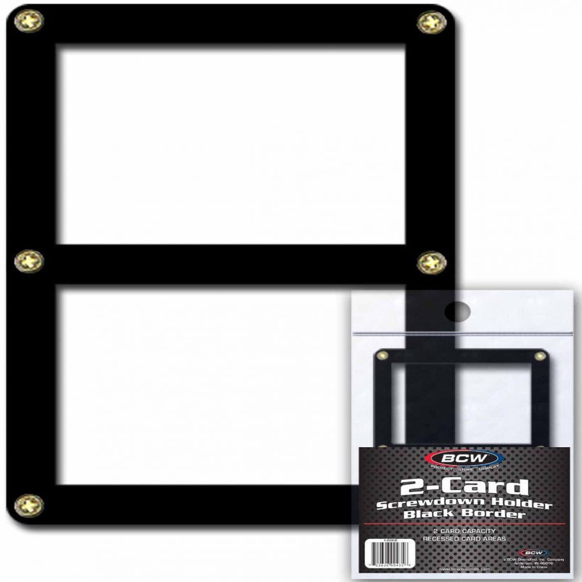 BCW - Screwdown Double Card Holder with Black Border