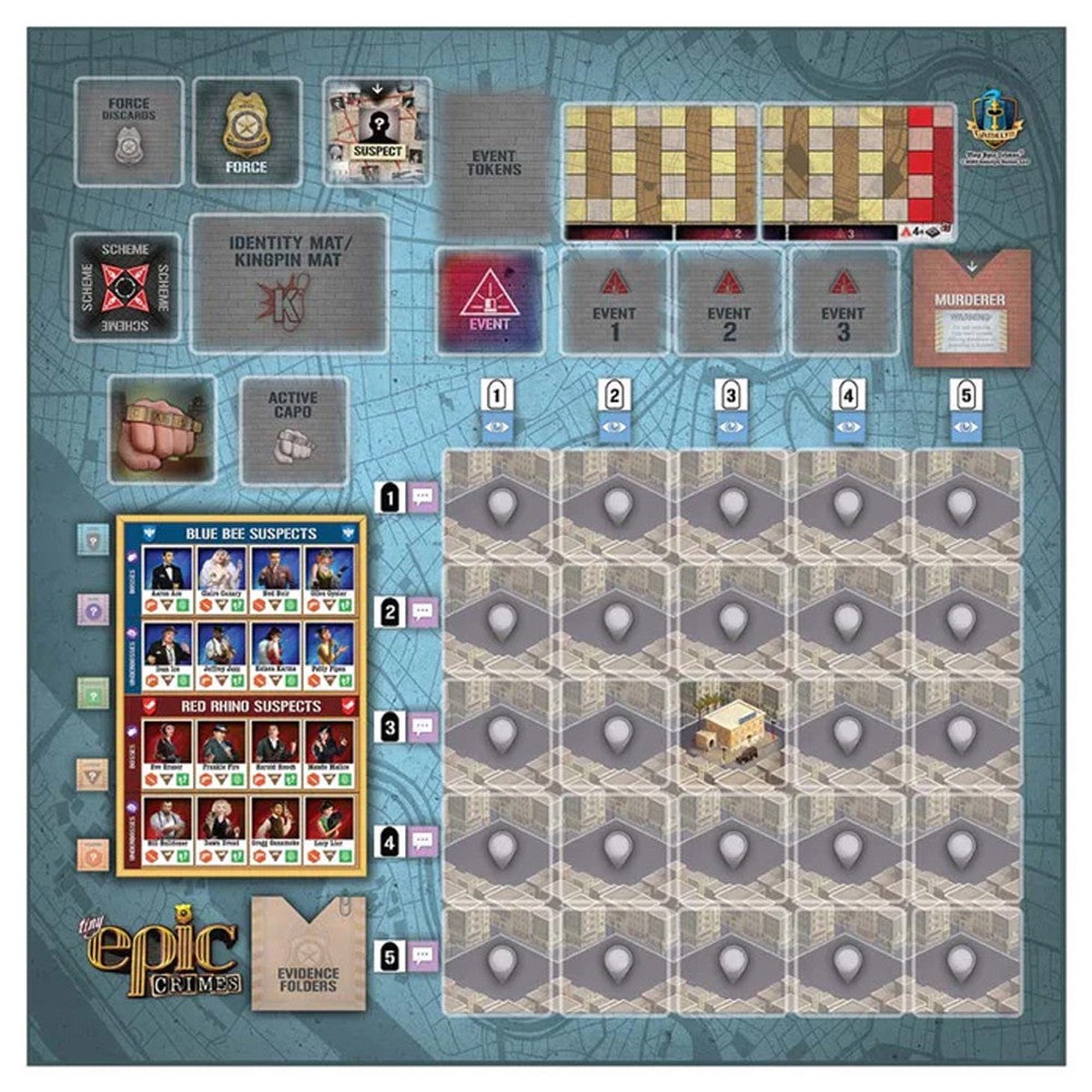 Gamelyn - Tiny Epic Crimes Game Mat