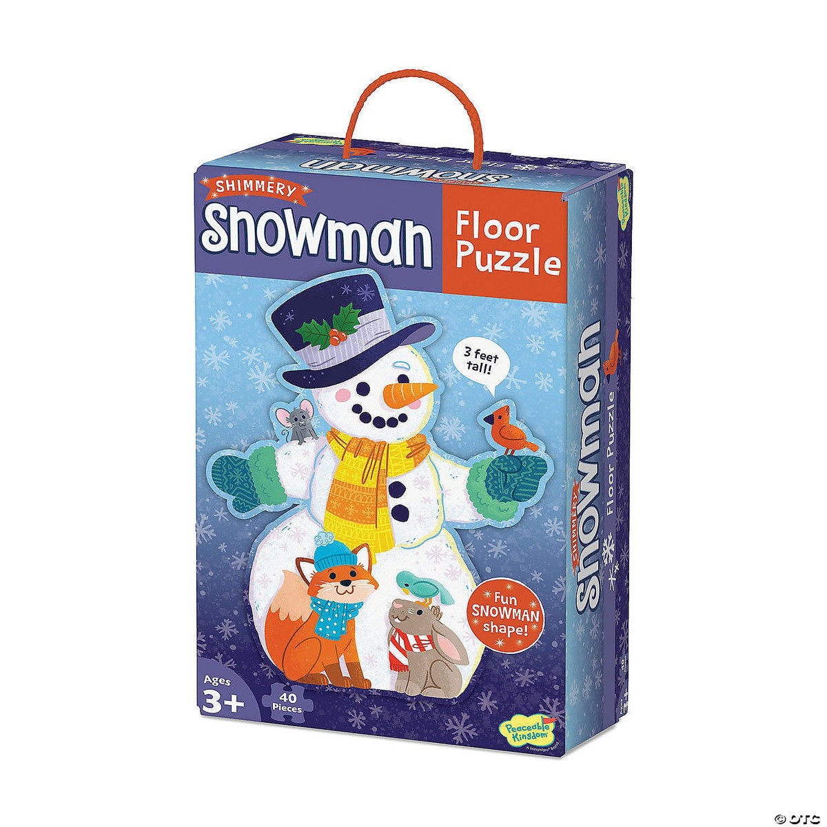 Peaceable Kingdom Shimmery Snowman - 40 piece Floor Puzzle
