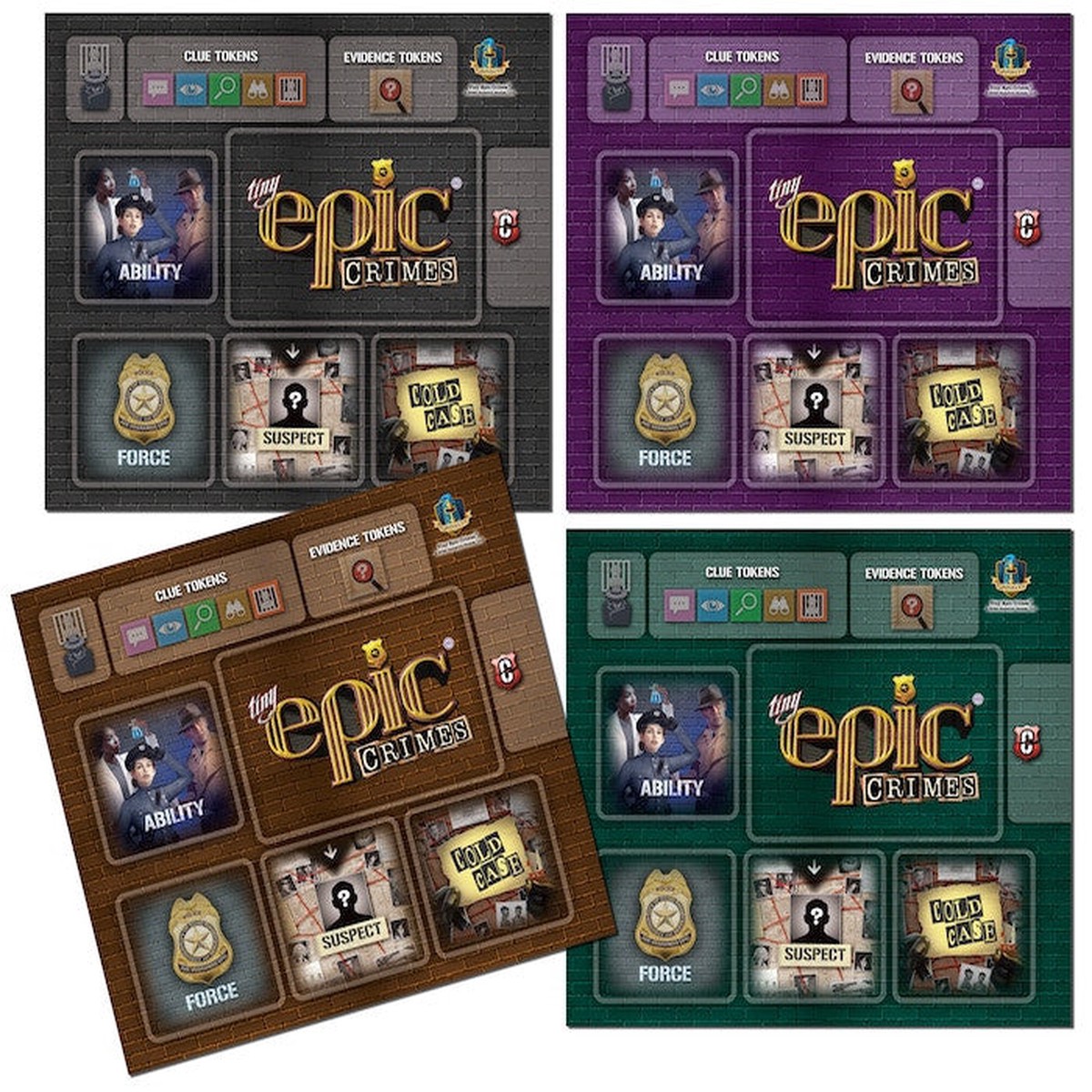 Tiny Epic Crimes: Player Mats 4 Pack