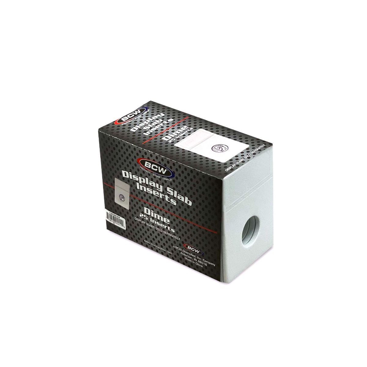 BCW - Currency Dime Display Slab Inserts - White