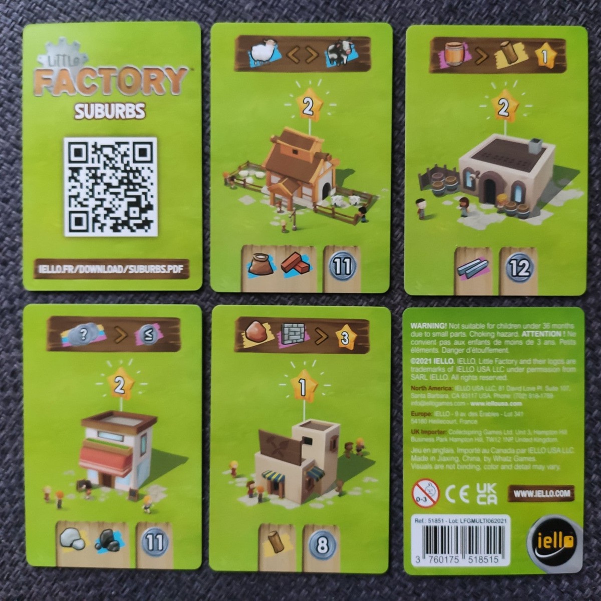 Iello - Little Factory Goodie Card for Suburbs
