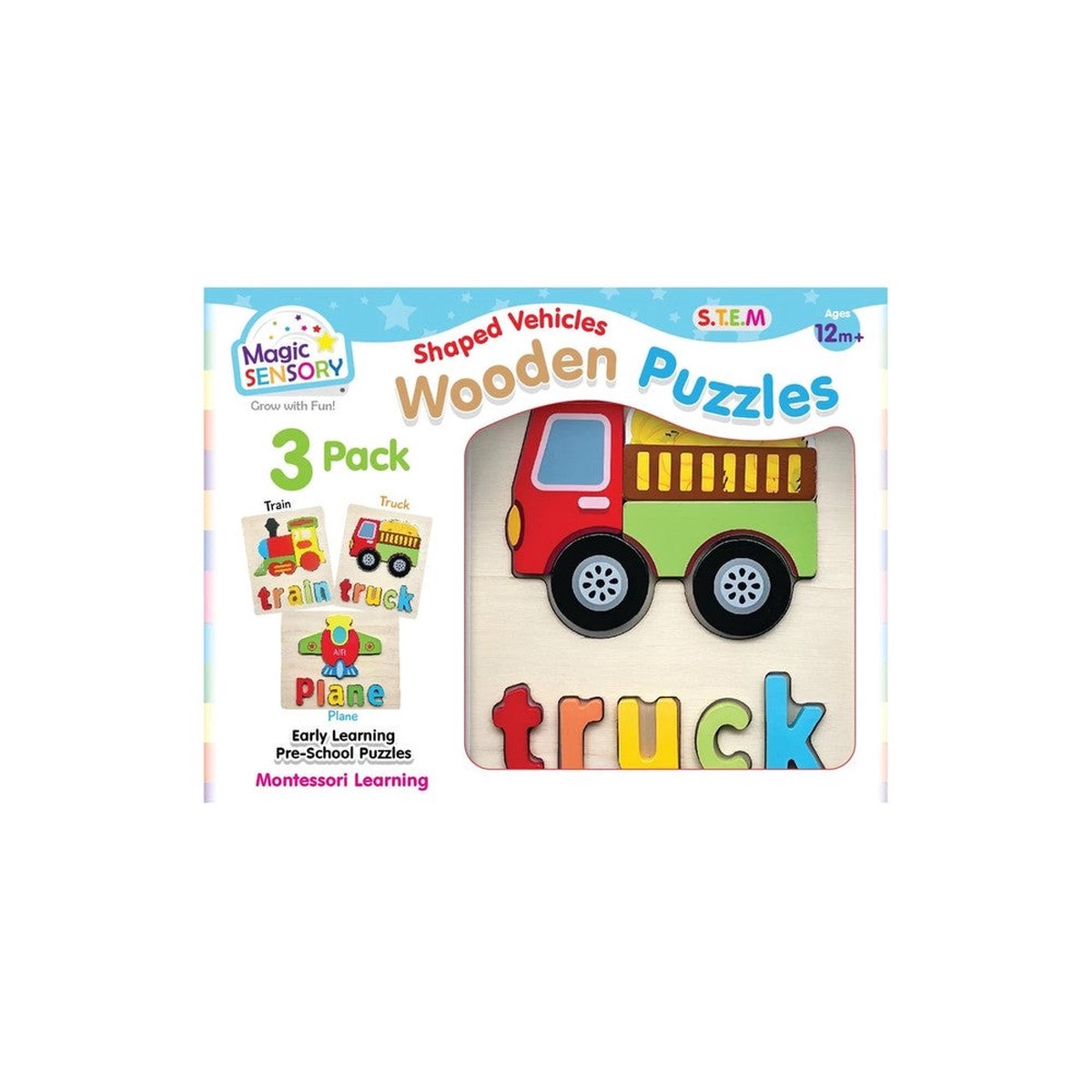 BMS Shaped Vehicles Wooden Puzzles