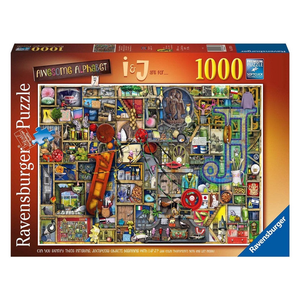 Ravensburger - Awesome Alphabet I And J - 1000 Piece Jigsaw (New Version)