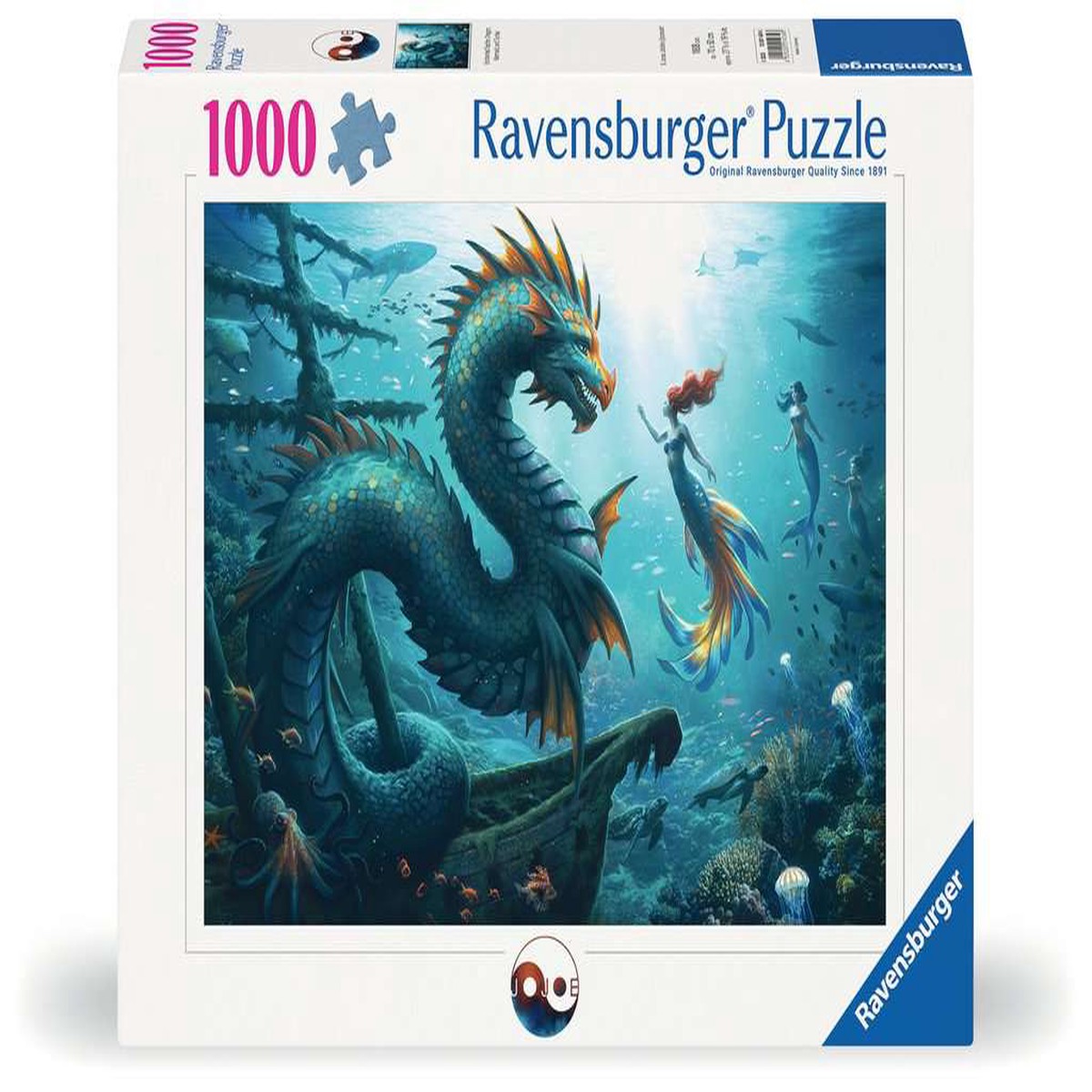 Ravensburger - Enchanted Depths: Dragon, Mermaid and Turtles 1000 Piece Jigsaw