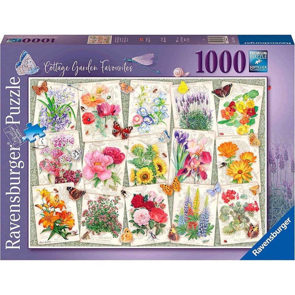 Ravensburger - Cottage Garden Favourites 1000 Piece Jigsaw - New Version