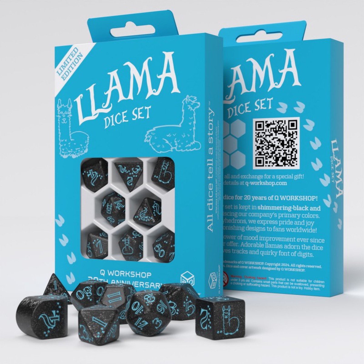 Q Workshop - 20 Year - Llama - Dice Set 7