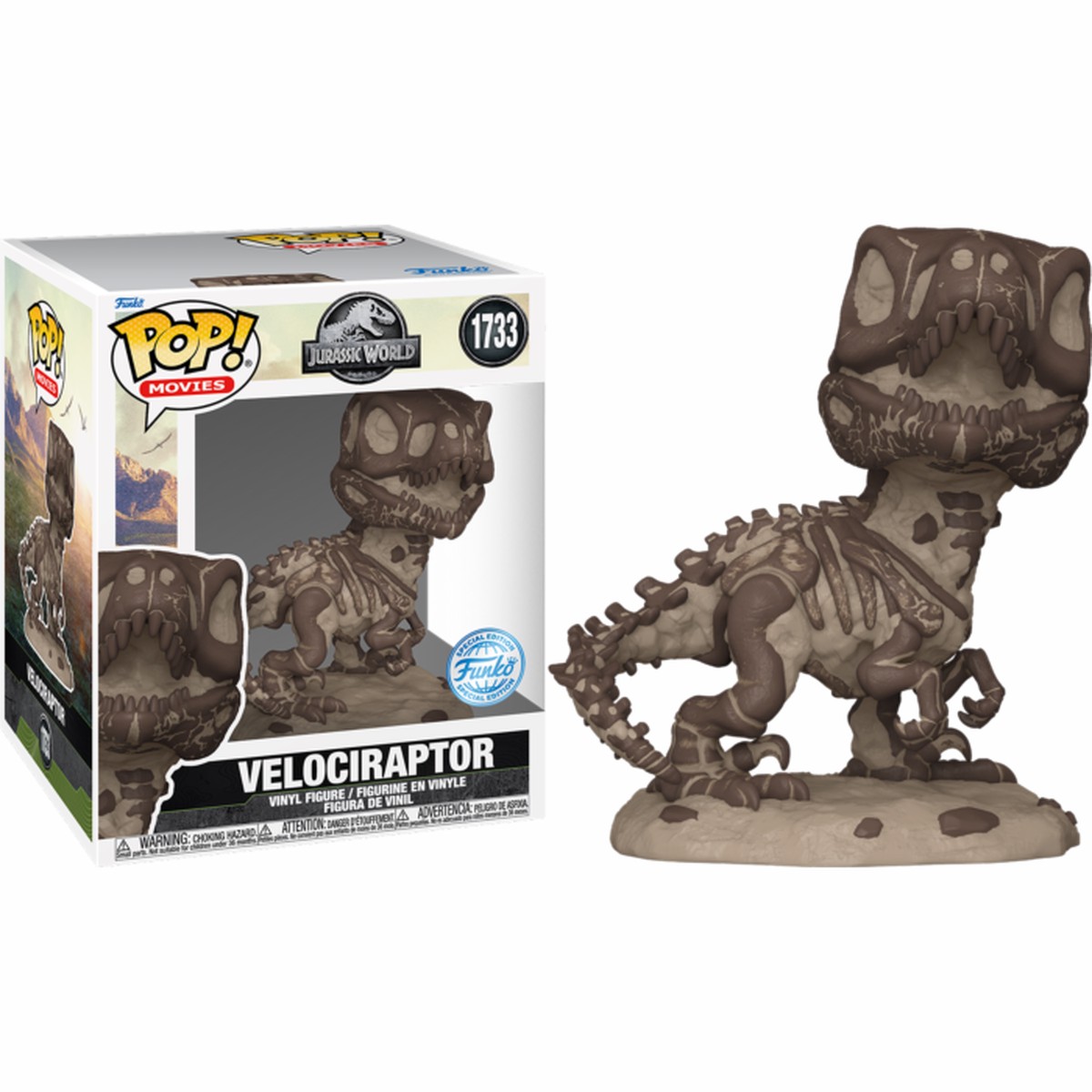Jurassic Park - Velociraptor Fossil US Exclusive 6 Pop! Vinyl