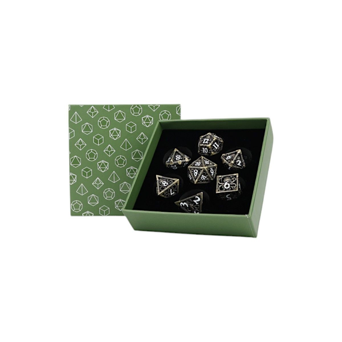 Strange Aeon Dice Set Tarnished Gold