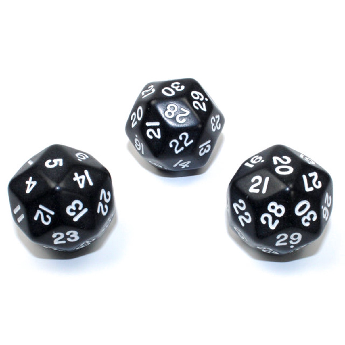 Chessex - CHX KOP06006 33mm d30 Opaque Black/white