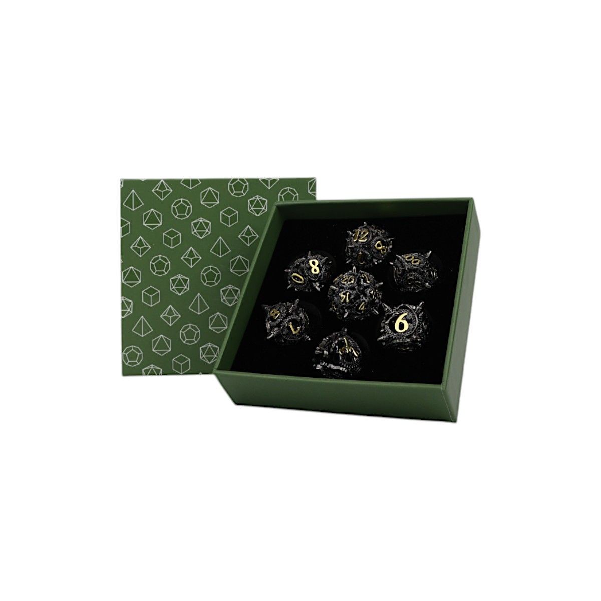 LPG Dice Xeno Hollow Dice Set Black/Gold