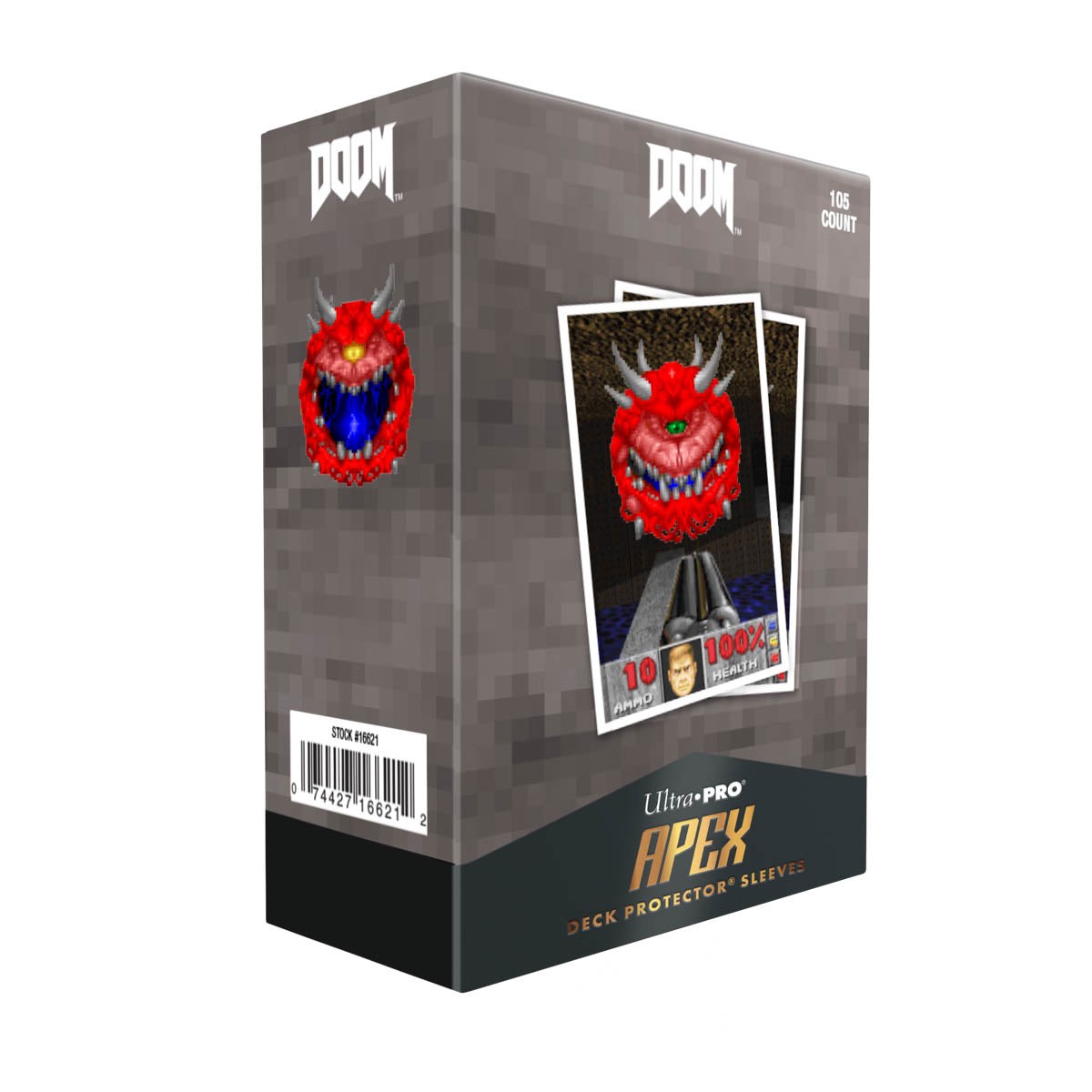 Ultra Pro: DOOM 105ct Apex Deck Protector Sleeves Cacodemon (UP16621)