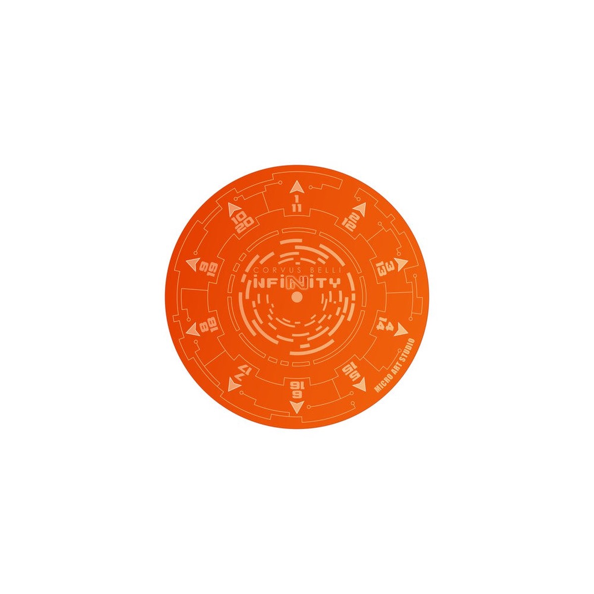 Micro Art Studio - Infinity Accessories - Infinity Circular Blast Template N5 Fluro Orange