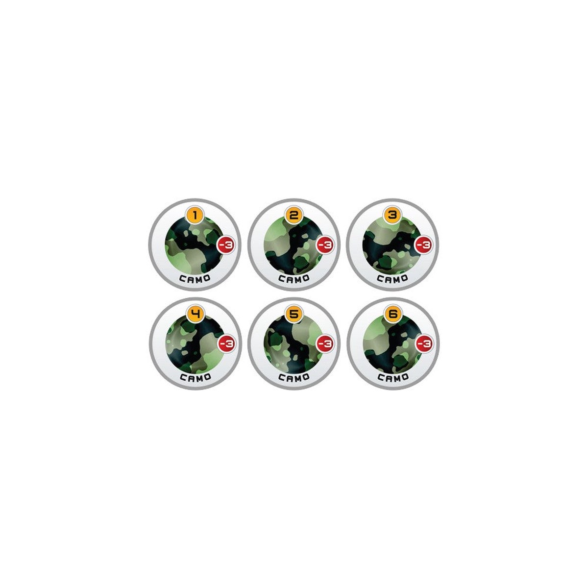 Micro Art Studio - Infinity Token Sets - N4 Infinity Tokens Camouflage -3 - 6 Pieces