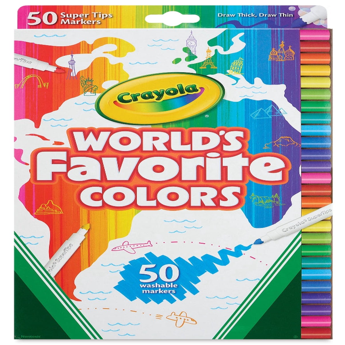 50 Count World's Favorite Colors Washable SuperTips