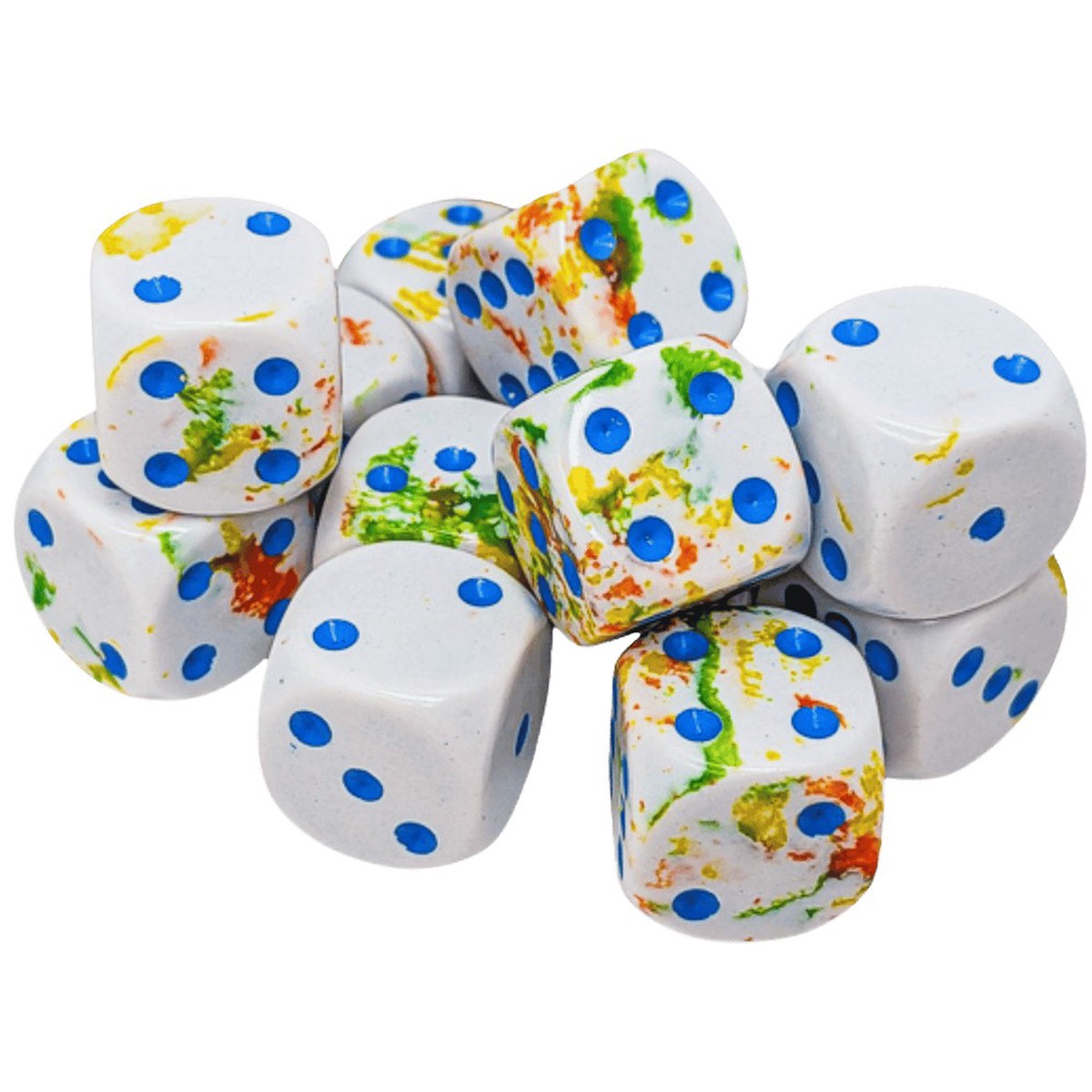CHX 24609 Brush Breezy/Blue 16mm d6 Dice Block - 12 Dice