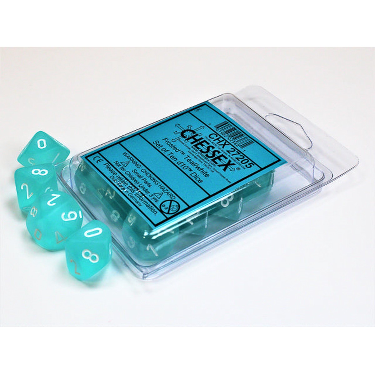 CHX 27205 Frosted Teal/White Set - Ten d10s