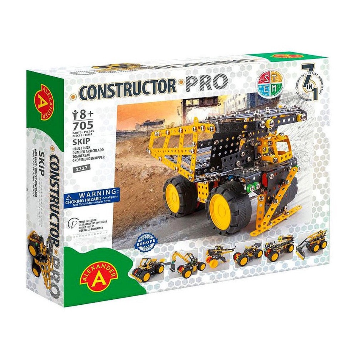 Constructor - Skip Haul Truck 7-In-1 705 Pieces