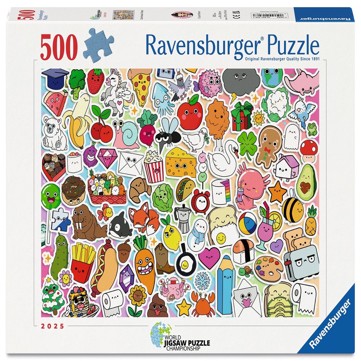 Ravensburger - WJPC'25: Cute Kawaii Chaos 500 Piece Puzzle