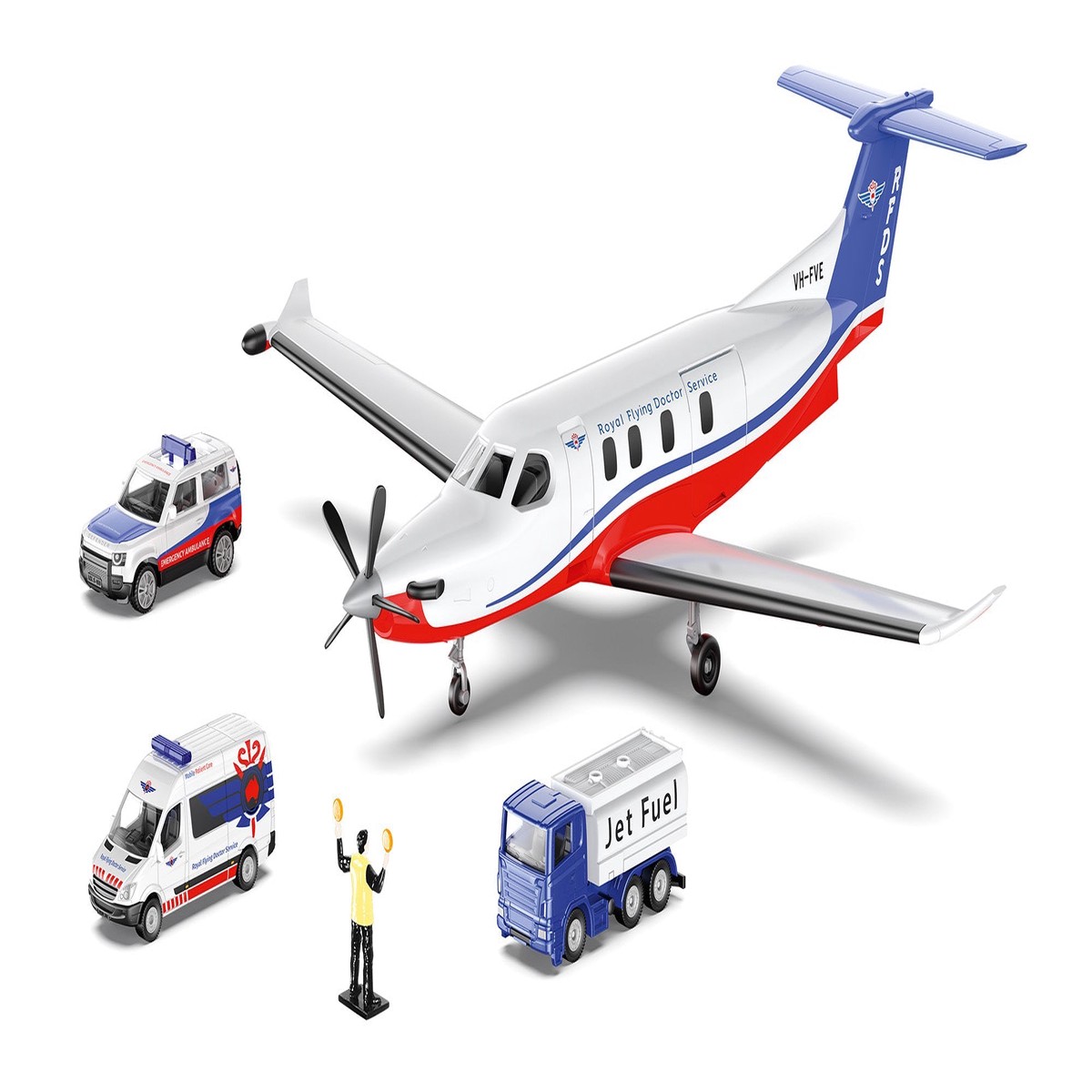 Siku - Pilatus PC-12 Pro "Flying Doctors" with Accessories