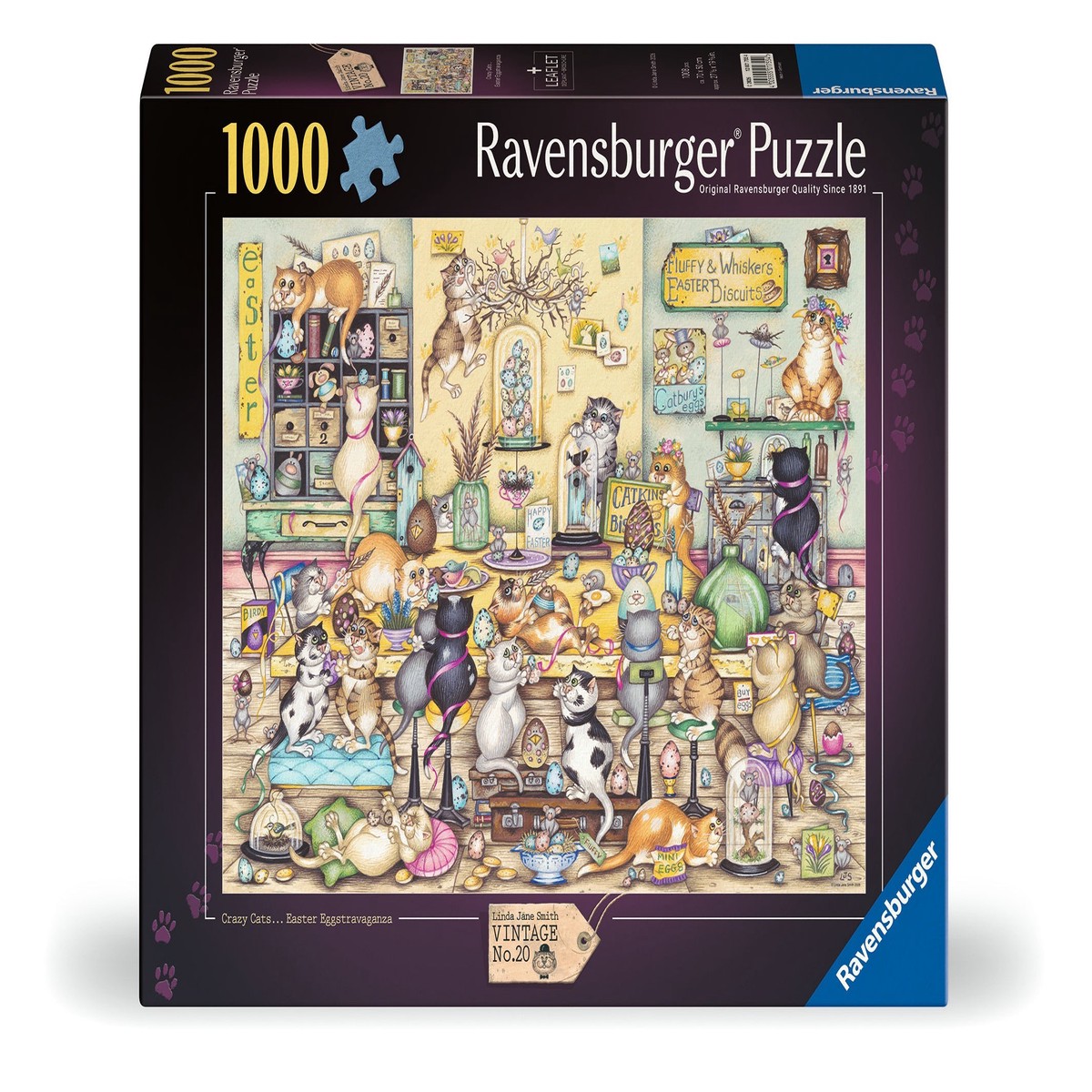 Ravensburger - Crazy Cat's Easter Eggstravaganza 1000 Piece Puzzle