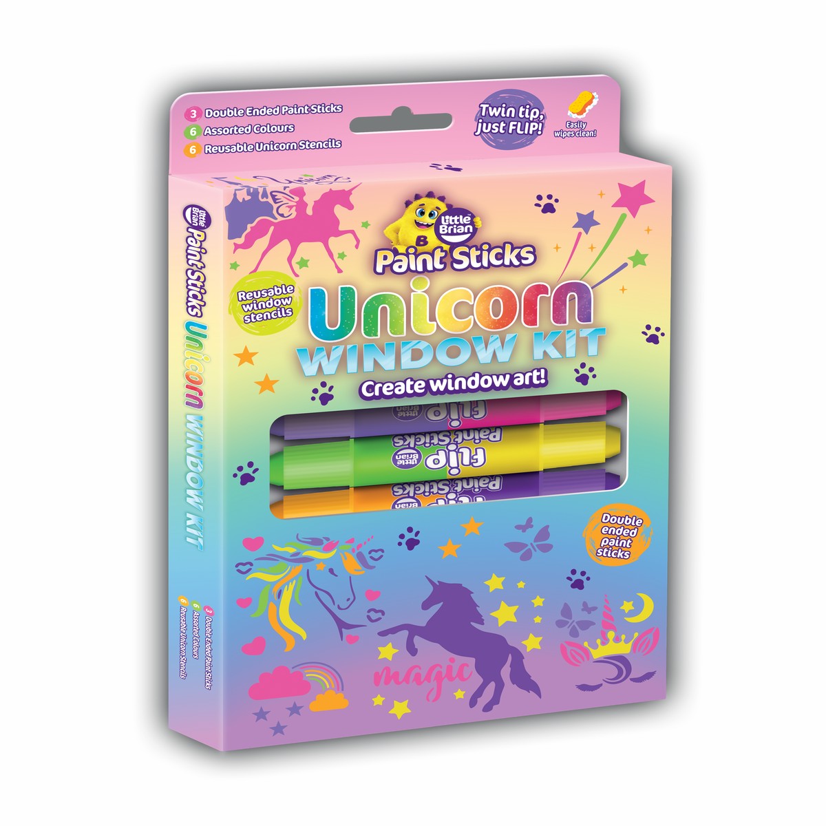 Little Brian Paint Sticks - Window Kit - Unicorn