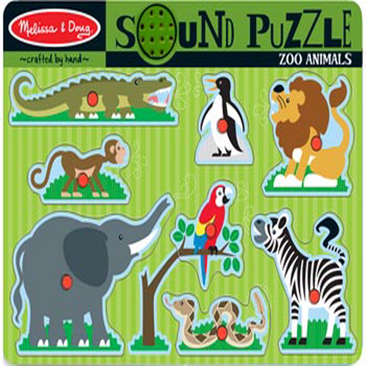 Melissa & Doug - Zoo Animals Sound Puzzle 8 Pieces