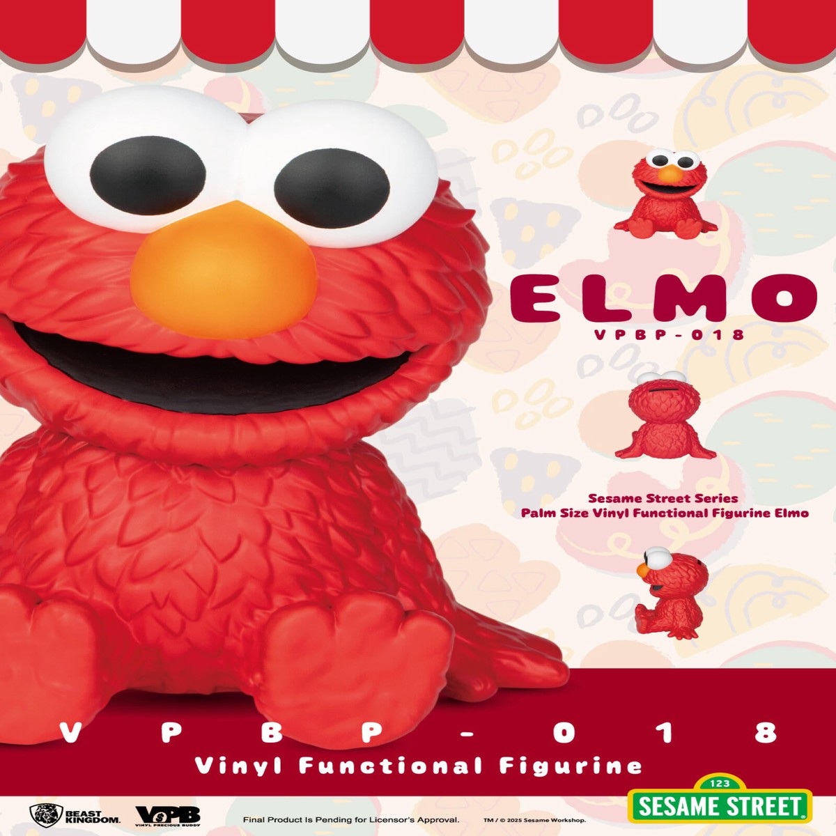 Beast Kingdom Piggy Bank Sesame Street Series Vinyl Functional Figurine - Elmo