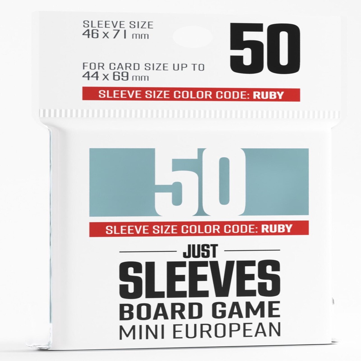Gamegenic Just Sleeves Ruby - Mini European Sized (44mm x 67mm) (50 Sleeves Per Pack)