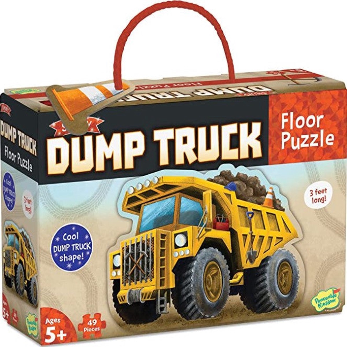 Peaceable Kingdom Dump Truck - 49 piece Floor Puzzle
