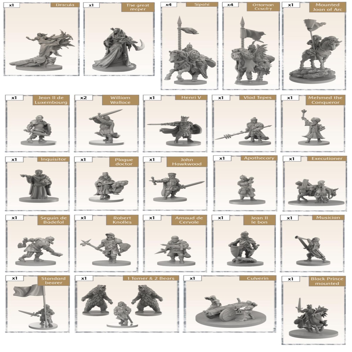 Mythic Games Time of Legends: Joan of Arc 1.5 Reliquary 1. Extra Miniatures