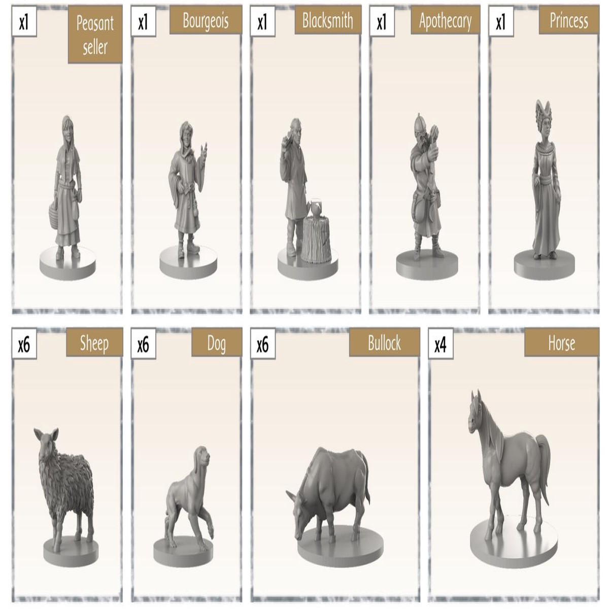 Mythic Games Time of Legends: Joan of Arc Village 2. Extra Miniatures