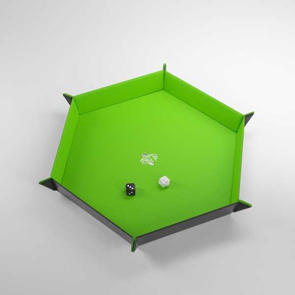 Gamegenic - Hexagonal Magnetic Dice Tray - Black/Green
