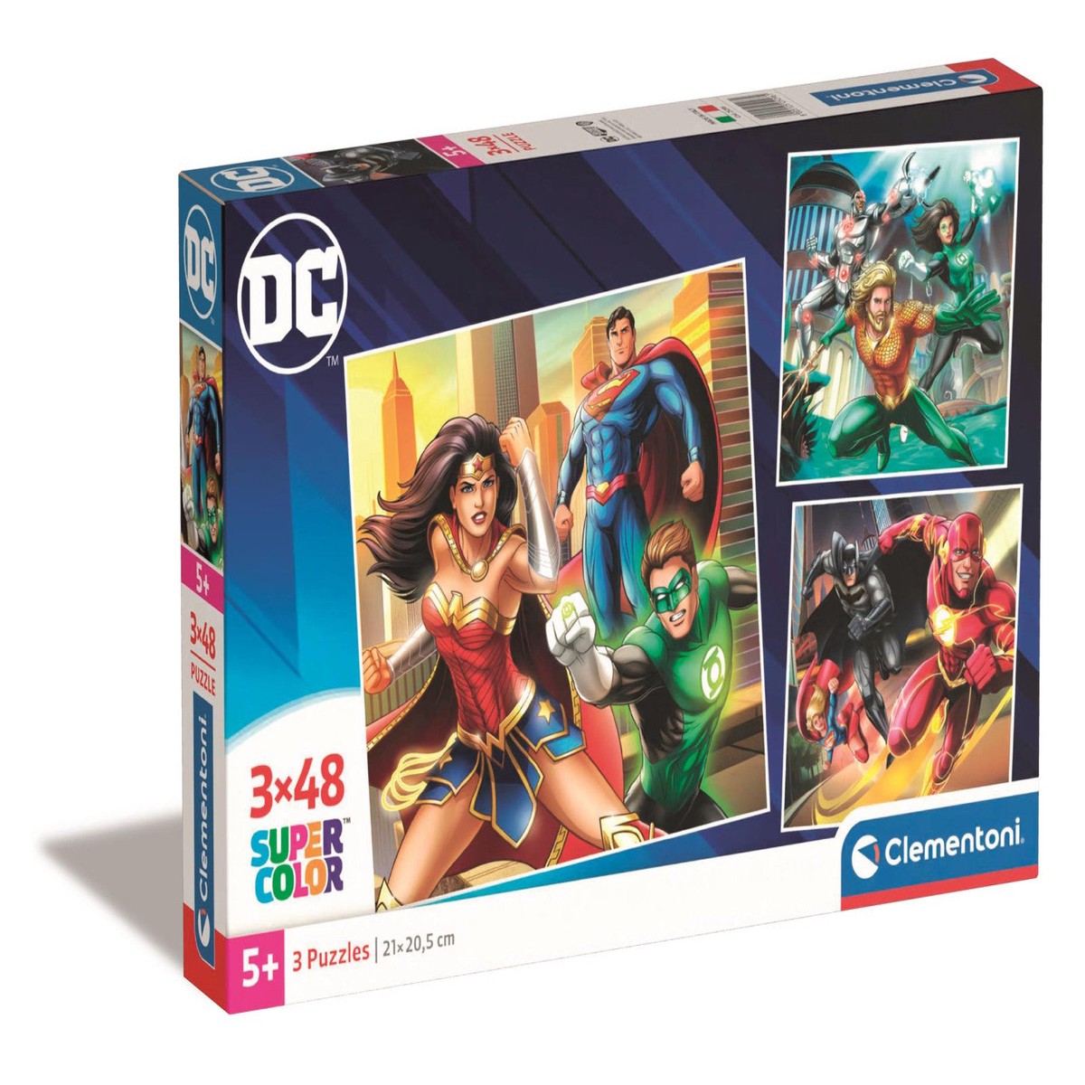 Clementoni SuperColor DC Comics Justice League - 3x48 piece Square Puzzles