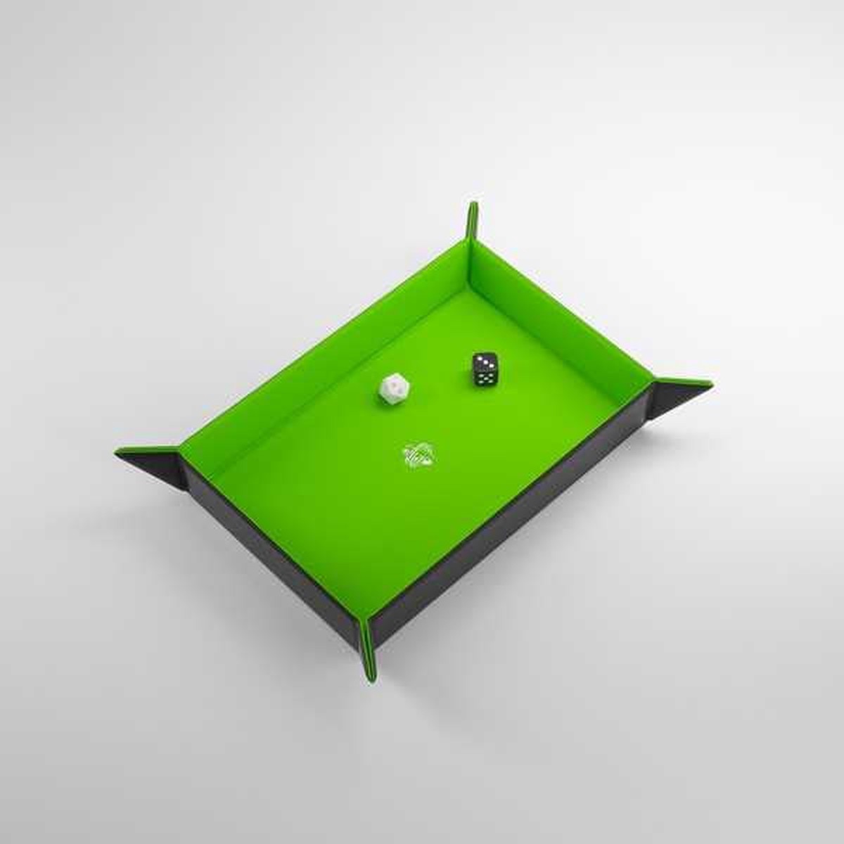 Gamegenic - Rectangular Magnetic Dice Tray - Black/Green