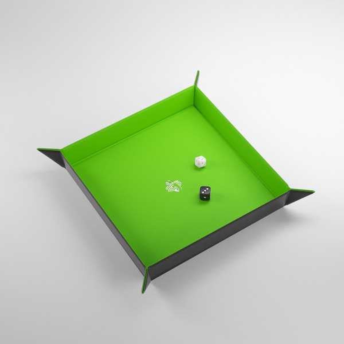 Gamegenic - Square Magnetic Dice Tray - Black/Green