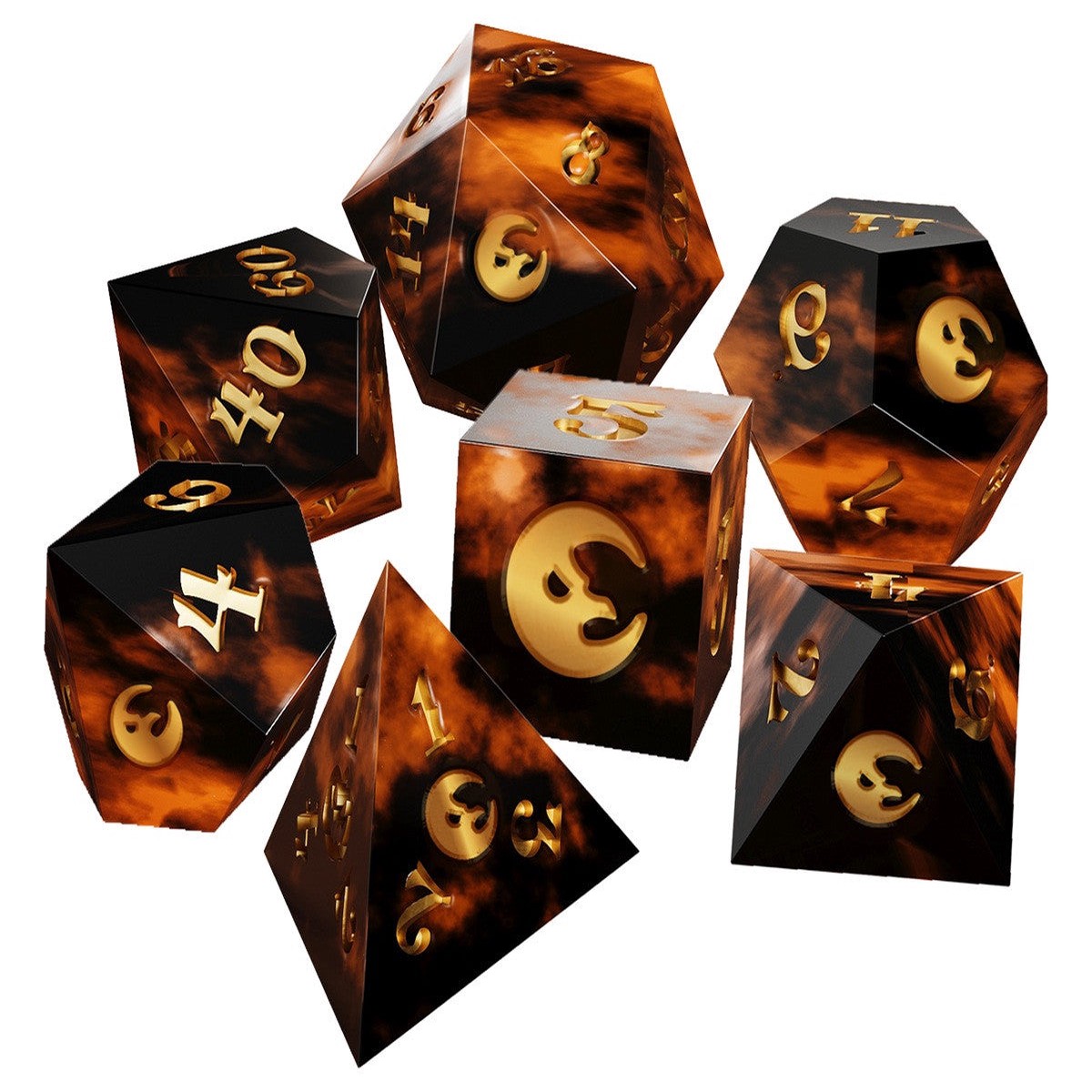 Avantris Entertainment The Crooked Moon Resin RPG Dice Set