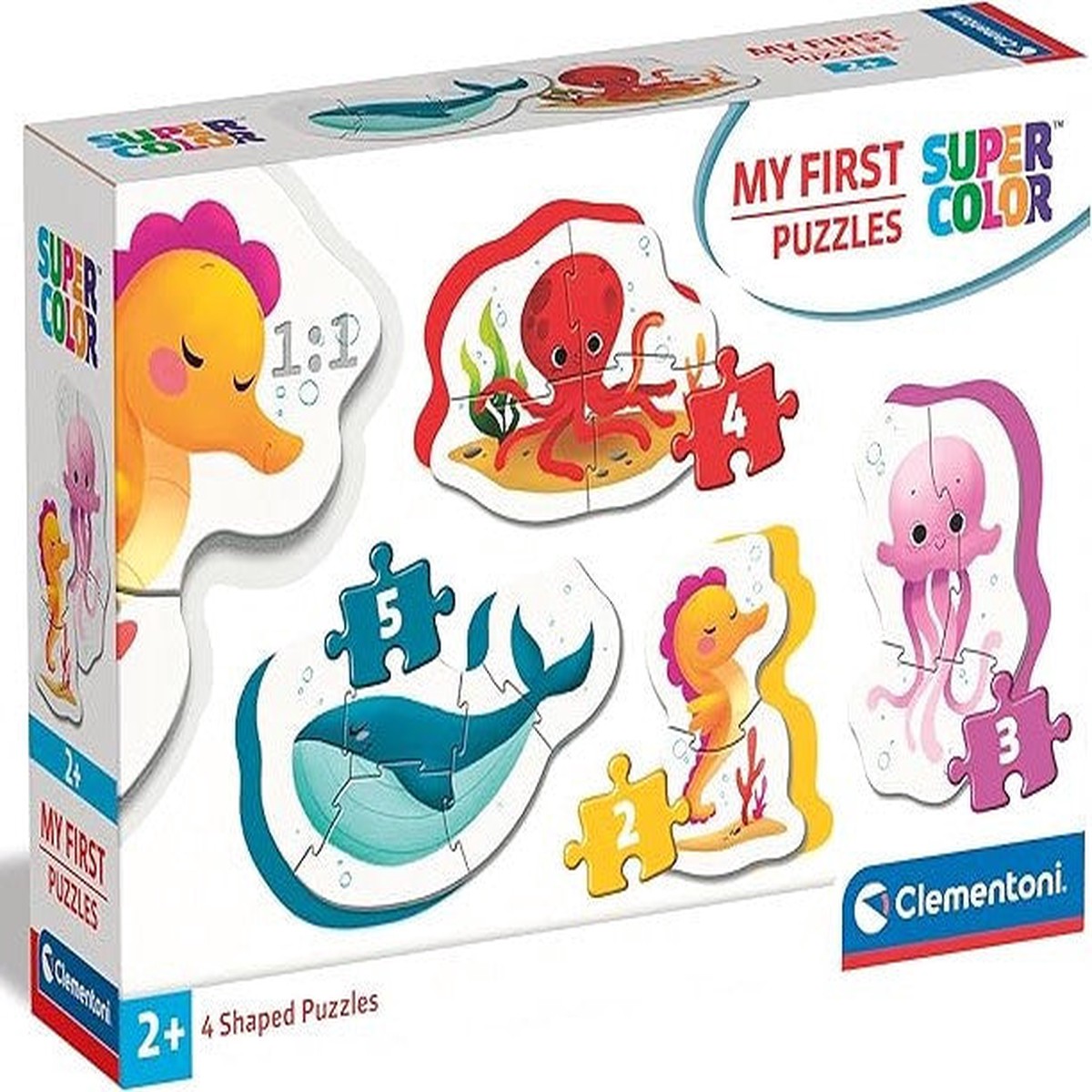 Clementoni My First Puzzles: Sea Life - 2/3/4/5 pieces Shaped Puzzles