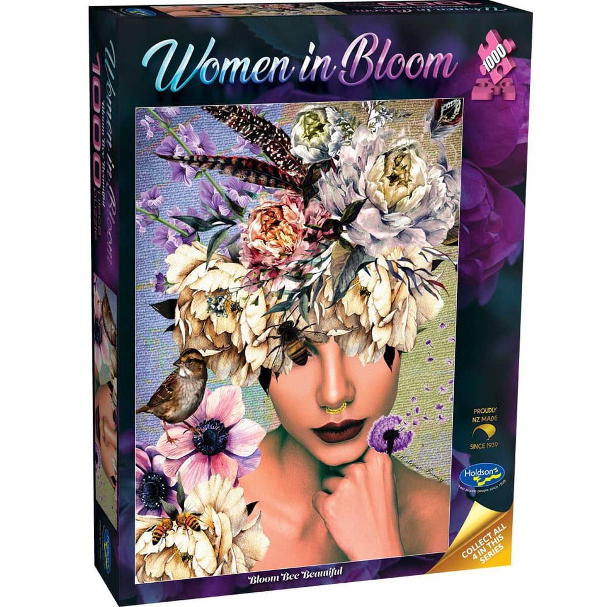 Holdson - Woman In Bloom Bee Beauty 1000 Piece Puzzle